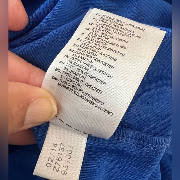 Adidas Mens Puremotion Golf Polo Shirt Short Sleeve Stripe Collared Blue Size XL - Picture 5 of 10